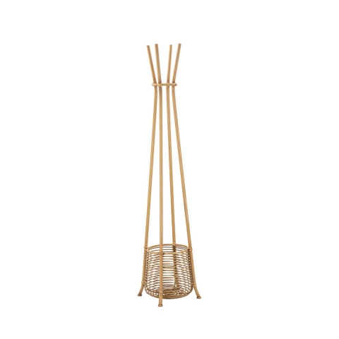 Cabide de chão em rattan com porta-guarda-chuvas 49x175cm Panama Promoção