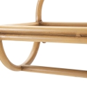 Prateleira de parede em metal e rattan com barra para pendurar Panama Descontos