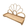 Prateleira de parede em metal e rattan com barra para pendurar Panama Saldos