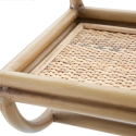 Prateleira de parede em metal e rattan com barra para pendurar Panama Estoque