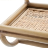 Prateleira de parede em metal e rattan com barra para pendurar Panama Estoque