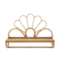 Prateleira de parede em metal e rattan com barra para pendurar Panama Oferta