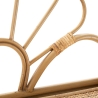 Prateleira de parede em metal e rattan com barra para pendurar Panama Escolha