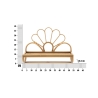 Prateleira de parede em metal e rattan com barra para pendurar Panama Modelo
