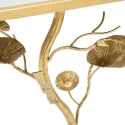 Mesa quadrada em metal dourado com tampo espelhado Tisty Descontos