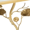 Mesa quadrada em metal dourado com tampo espelhado Tisty Descontos