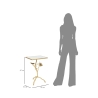 Mesa quadrada em metal dourado com tampo espelhado Tisty Estoque