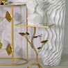 Mesa quadrada em metal dourado com tampo espelhado Tisty Venda