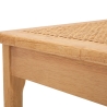 Conjunto de 2 cadeiras de cozinha em madeira com assento em rattan entrançado Japan Estoque