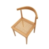 Conjunto de 2 cadeiras de cozinha em madeira com assento em rattan entrançado Japan Catálogo