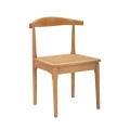 Conjunto de 2 cadeiras de cozinha em madeira com assento em rattan entrançado Japan Promoção