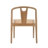 Conjunto de 2 cadeiras de cozinha em madeira com encosto de rattan entrançado Japan Catálogo