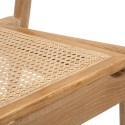 Conjunto de 2 cadeiras de cozinha em madeira com encosto de rattan entrançado Japan Modelo