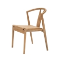 Conjunto de 2 cadeiras de cozinha em madeira com encosto de rattan entrançado Japan Descontos