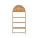 Estante de parede em metal e rattan com 4 prateleiras Panama Round Oferta