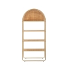 Estante de parede em metal e rattan com 4 prateleiras Panama Round Oferta