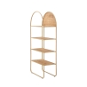 Estante de parede em metal e rattan com 4 prateleiras Panama Round Saldos
