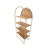 Estante de parede em metal e rattan com 4 prateleiras Panama Round Descontos