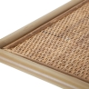 Estante de parede em metal e rattan com 4 prateleiras Panama Round Estoque