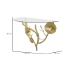 Prateleira de parede em metal dourado com vidro Tisty Modelo