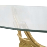 Prateleira de parede em metal dourado com vidro Tisty Estoque