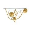 Prateleira de parede em metal dourado com vidro Tisty Saldos