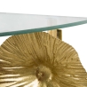 Prateleira de parede em metal dourado com vidro Tisty Escolha