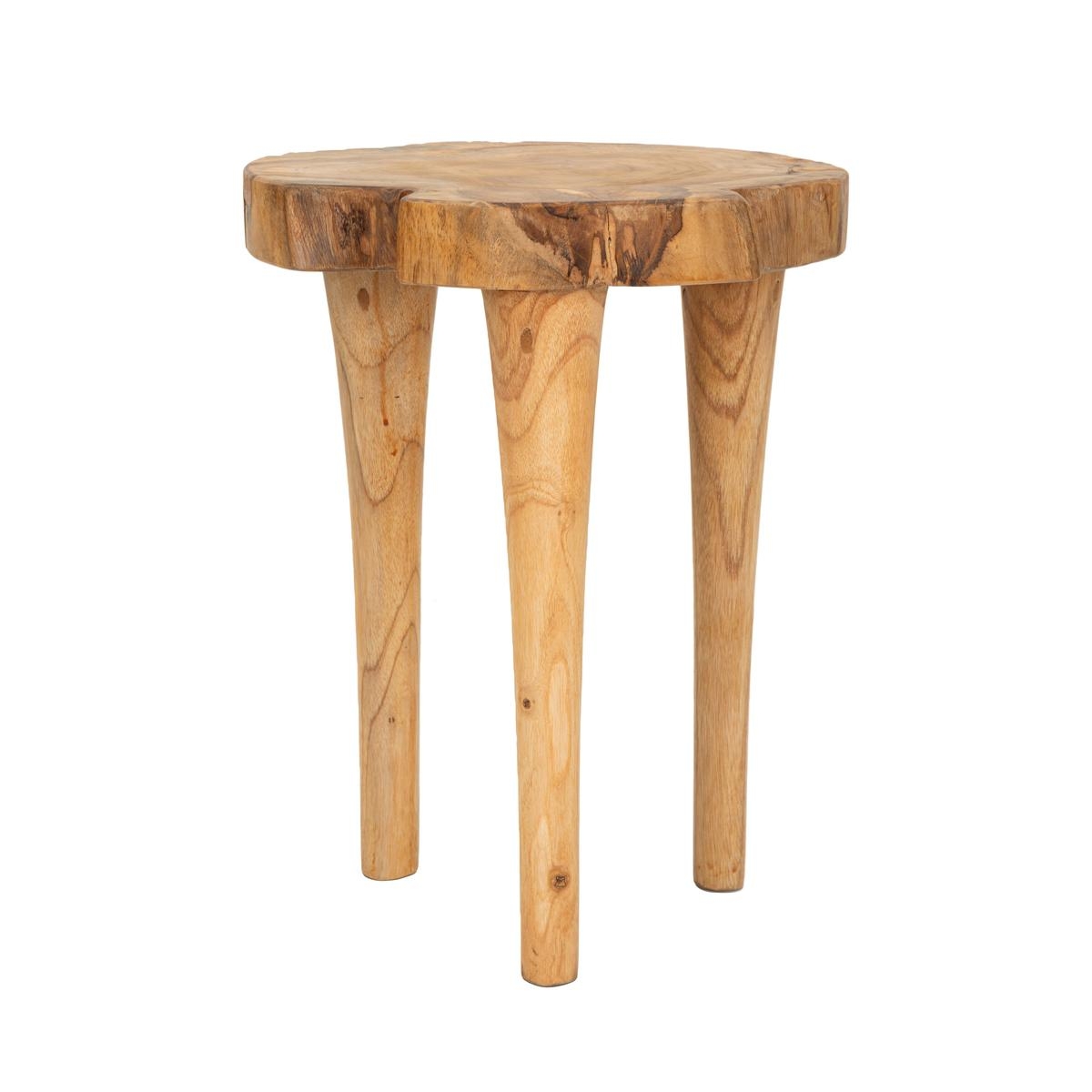 Banco artesanal em madeira de teca estilo étnico natural Kursi Promoção Banco artesanal em madeira de teca estilo étnico natural Kursi Promoção