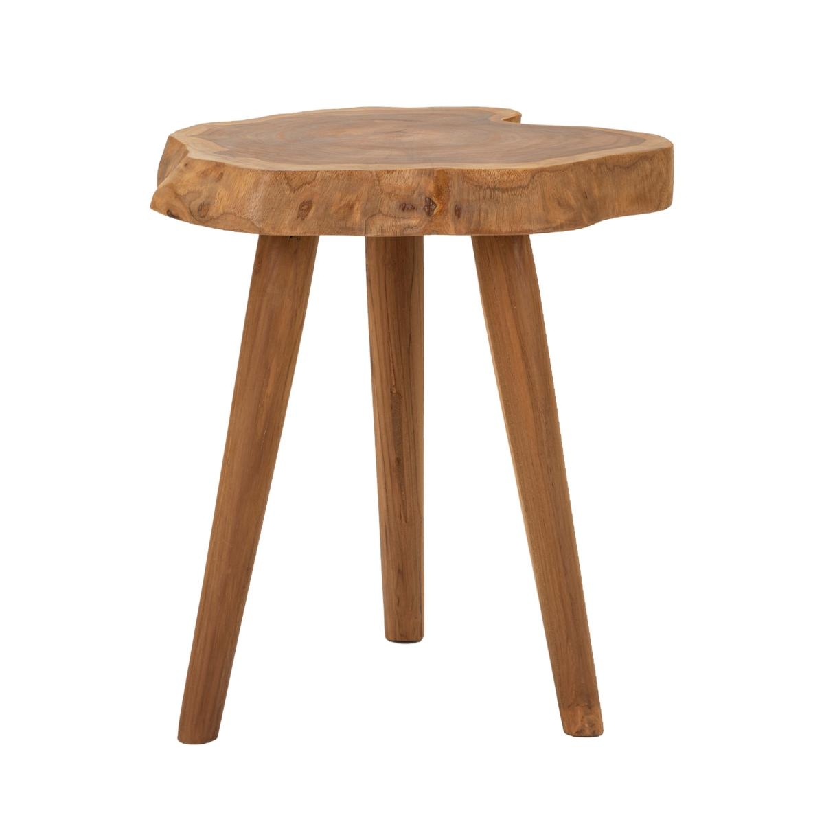 Banco artesanal em madeira de teca natural estilo étnico Budut