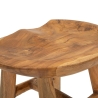Banco em madeira de teca design natural étnico Sel Slim Modelo