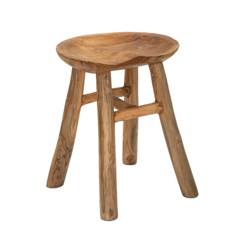 Banco em madeira de teca design natural étnico Sel Slim Promoção