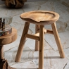 Banco em madeira de teca design natural étnico Sel Slim Venda