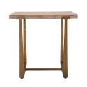 Mesa quadrada 80x80cm em madeira e metal estilo industrial Ankara Oferta