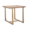 Mesa quadrada 80x80cm em madeira e metal estilo industrial Ankara Promoção
