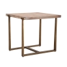 Mesa quadrada 80x80cm em madeira e metal estilo industrial Ankara Saldos