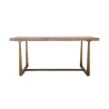 Mesa de jantar madeira e metal 90x180cm estilo industrial Ankara Oferta