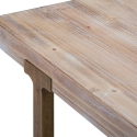 Mesa de jantar madeira e metal 90x180cm estilo industrial Ankara Descontos