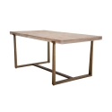 Mesa de jantar madeira e metal 90x180cm estilo industrial Ankara Saldos