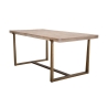 Mesa de jantar madeira e metal 90x180cm estilo industrial Ankara Saldos