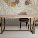 Mesa de jantar madeira e metal 90x180cm estilo industrial Ankara Venda