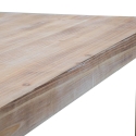 Mesa de jantar retangular moderna em metal e madeira 90x150cm Ankara Catálogo
