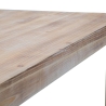 Mesa de jantar retangular moderna em metal e madeira 90x150cm Ankara Catálogo