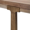 Mesa de jantar retangular moderna em metal e madeira 90x150cm Ankara Estoque