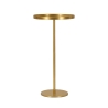 Mesa alta redonda em metal dourado 51x100cm Doha Oferta