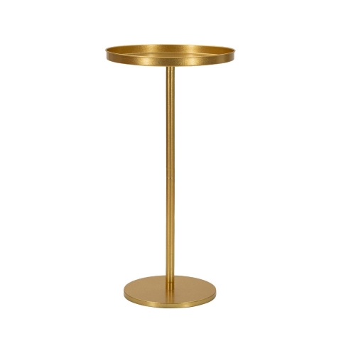 Mesa alta em metal dourado design moderno 41x80cm Doha Promoção