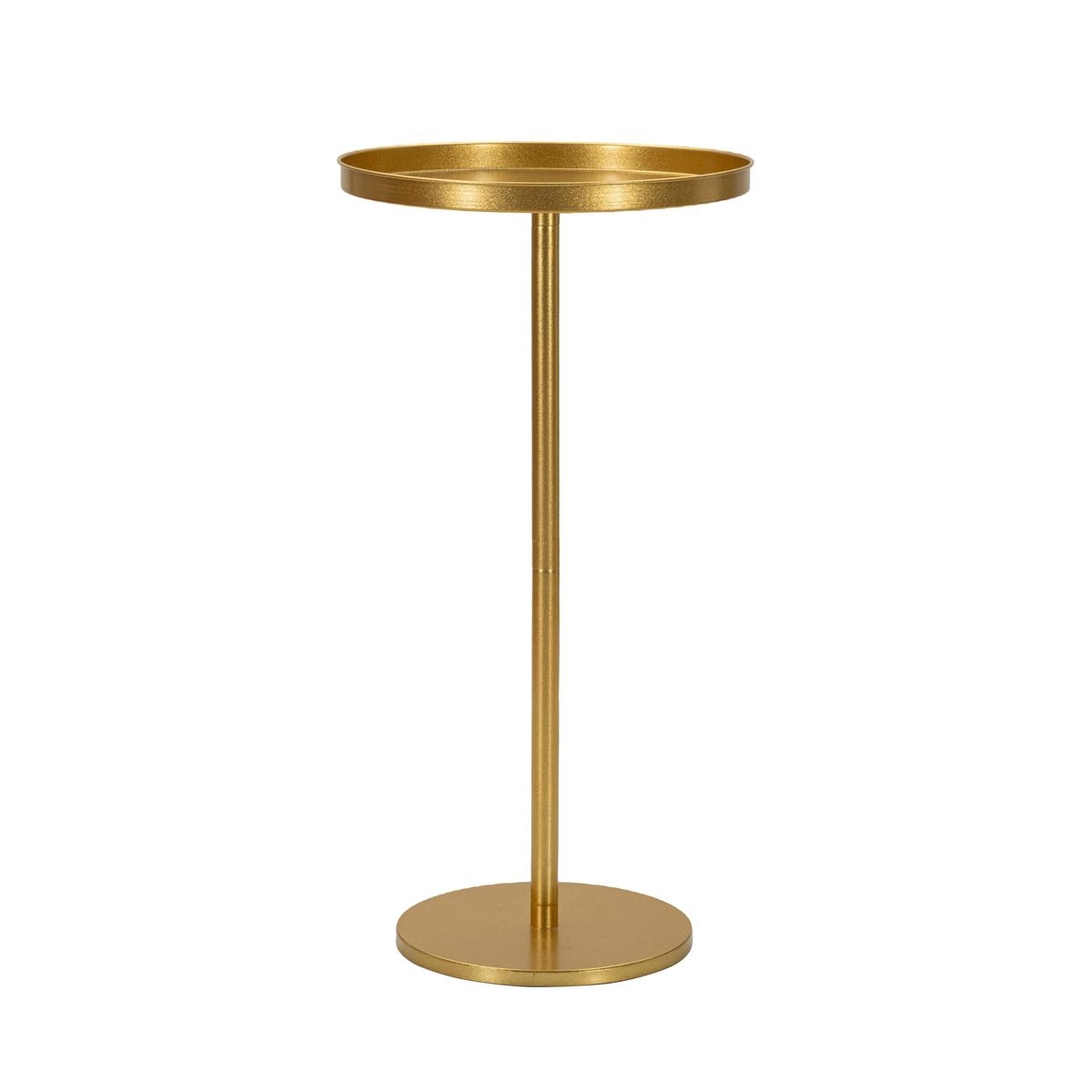 Mesa alta em metal dourado design moderno 41x80cm Doha Promoção Mesa alta em metal dourado design moderno 41x80cm Doha Promoção