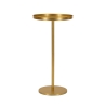 Mesa alta em metal dourado design moderno 41x80cm Doha Promoção