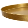 Mesa alta em metal dourado design moderno 41x80cm Doha Catálogo