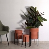 Conjunto de 3 Suportes para Vasos Modernos Redondos em Metal Colorido Milly Tris Venda