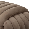 Pufe design entrançado estofado em veludo estilo moderno Softy 